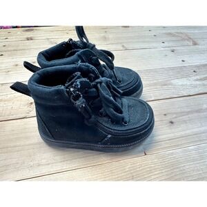 BILLY Footwear Kids Classic Lace High Top Black Zipper Sneakers Size 6 Toddler